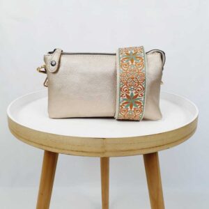 Groen/bruine bag strap